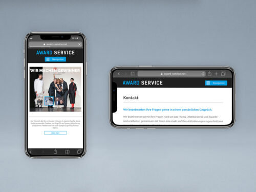 Webdesign für Award Service – Entwicklung einer visuellen Markenidentität