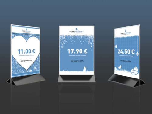 Corporate Design, Printdesign und Informationsgestaltung für eine Apotheke
