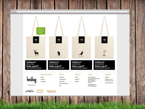 Corporate Design, Illustration und Webshop-Gestaltung für eine nachhaltige Taschenmarke